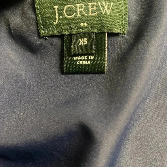 J. Crew Factory Size XS Navy Blue Vest Quilted Down Excursion High Neck Full Zip - Picture 5 of 6
